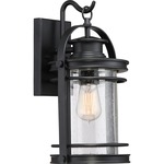 Booker Outdoor Wall Light - Mystic Black / Clear Seedy