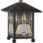 Inglenook Desk Lamp - Valiant Bronze / Tiffany Multicolor