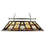 Inglenook Island Chandelier - Valiant Bronze / Tiffany Multicolor