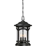 Marblehead Outdoor Pendant - Mystic Black / Clear Seedy