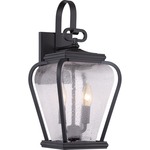 Province Outdoor Wall Light - Mystic Black / Clear Seedy