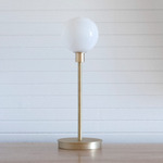 Stem 1X Table Lamp - Brushed Brass / Opaque White