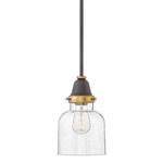 Academy Bell Pendant - Oil Rubbed Bronze / Clear Seedy