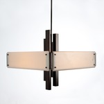 Carlyle Square Chandelier - Gunmetal / Ivory Wisp