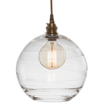 Terra Single Pendant - Flat Bronze / Optic Clear