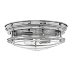 Hadley Clear Glass Ceiling Light Fixture - Chrome / Clear