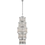 Piper Multi Tier Grand Chandelier - Chrome / Clear