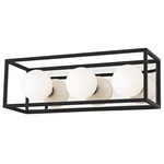 Aira Bathroom Vanity Light - Polished Nickel / Black