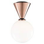 Piper Ceiling Light - Polished Copper / White