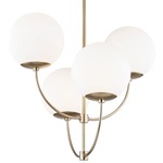 Carrie Chandelier - Aged Brass / White