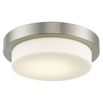 Step Ceiling Light Fixture - Brushed Nickel / Opal