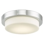 Step Ceiling Light Fixture - Chrome / Opal