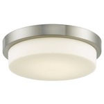 Step Ceiling Light Fixture - Brushed Nickel / Opal