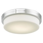 Step Ceiling Light Fixture - Chrome / Opal