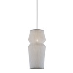 Ura 2 Pendant - Stainless Steel / White