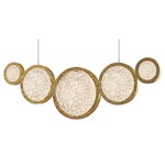 Bottega Linear Chandelier - Polished Brass / Ice