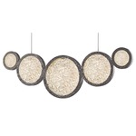 Bottega Linear Chandelier - Polished Nickel / Ice