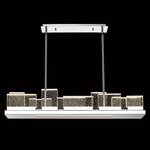 Glacier Linear Chandelier - Polished Nickel / Clear