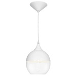 Robertson Blvd Round Pendant - White / Frost