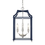 Leighton Pendant - Pewter / Navy