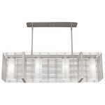 Downtown Mesh Linear LED Chandelier - Beige Silver / Frosted