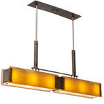 Urban Loft Trestle Linear Pendant - Flat Bronze / Bronze Granite