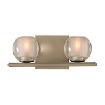 Corona Bathroom Vanity Light - Satin Nickel / Clear