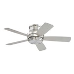 Tempo Hugger Ceiling Fan with Light - Brushed Polished Nickel