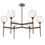 Gem Round Belvedere Chandelier - Flat Bronze / Clear