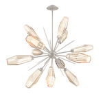 Aalto Starburst Chandelier - Beige Silver / Optic Ribbed Amber