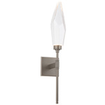 Rock Crystal Wall Sconce - Beige Silver / Chilled Clear