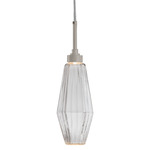 Aalto Pendant - Beige Silver / Optic Ribbed Clear