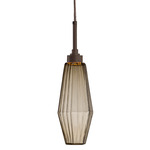 Aalto Pendant - Flat Bronze / Optic Ribbed Bronze