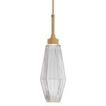 Aalto Pendant - Gilded Brass / Optic Ribbed Clear