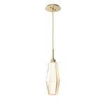 Aalto Pendant - Gilded Brass / Optic Ribbed Amber