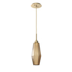 Aalto Pendant - Gilded Brass / Optic Ribbed Bronze