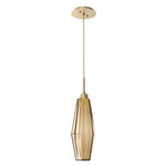 Aalto Pendant - Gilded Brass / Optic Ribbed Bronze