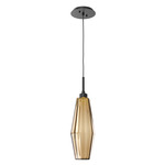 Aalto Pendant - Matte Black / Optic Ribbed Bronze