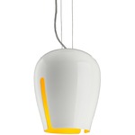 Zita Pendant - White Outer/Melon Inner