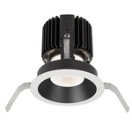 Volta 4.5IN Round Shallow Downlight Trim - White / Black Reflector