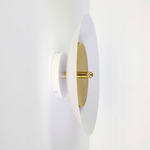 Signal Wall / Ceiling Light - White Shade / Brass