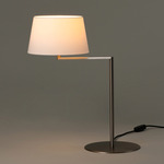 Americana Table Lamp - Satin Nickel / White Linen