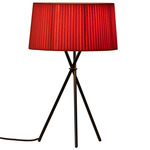 Tripode M3 Table Lamp - Black / Red Amber Ribbon