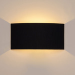 Comodin Rectangular Wall Sconce - Chrome / Black Ribbon