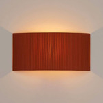 Comodin Rectangular Wall Sconce - Chrome / Mustard Raw Ribbon