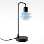 Drip/Drop Table Lamp - Ebony Black / Blue Glass