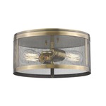 Meshsmith Ceiling Flush Light - Natural Brass