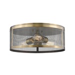 Meshsmith Ceiling Flush Light - Natural Brass