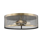 Meshsmith Ceiling Flush Light - Natural Brass