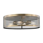 Meshsmith Ceiling Flush Light - Natural Brass